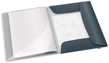 Leitz Cosy Sichtbuch A4, 20 Hüllen, PP, matt, Gummibandverschluss, grau