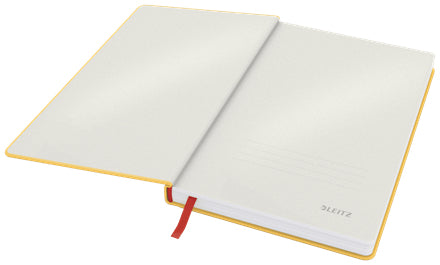 Leitz Notizbuch – A5 – Liniert 5 mm – 80 Seiten – 100 g/m² – Hardcover, Gummiband, Gelb