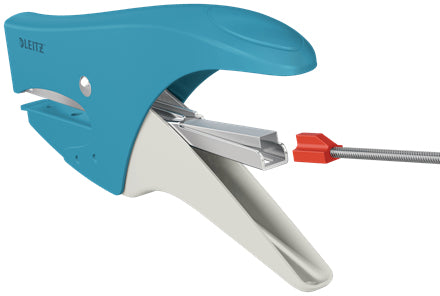 Leitz Heftzange – 15 Blatt, Flat Clinch, für Nr. 10, Blau