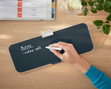 Leitz Cosy Glasboard – schwarz, rahmenlos – 38 × 15 cm
