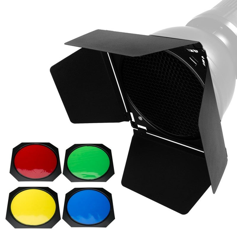 Godox BD-04 Abschirmklappensatz – 178 mm – Schwarz – 6er-Pack