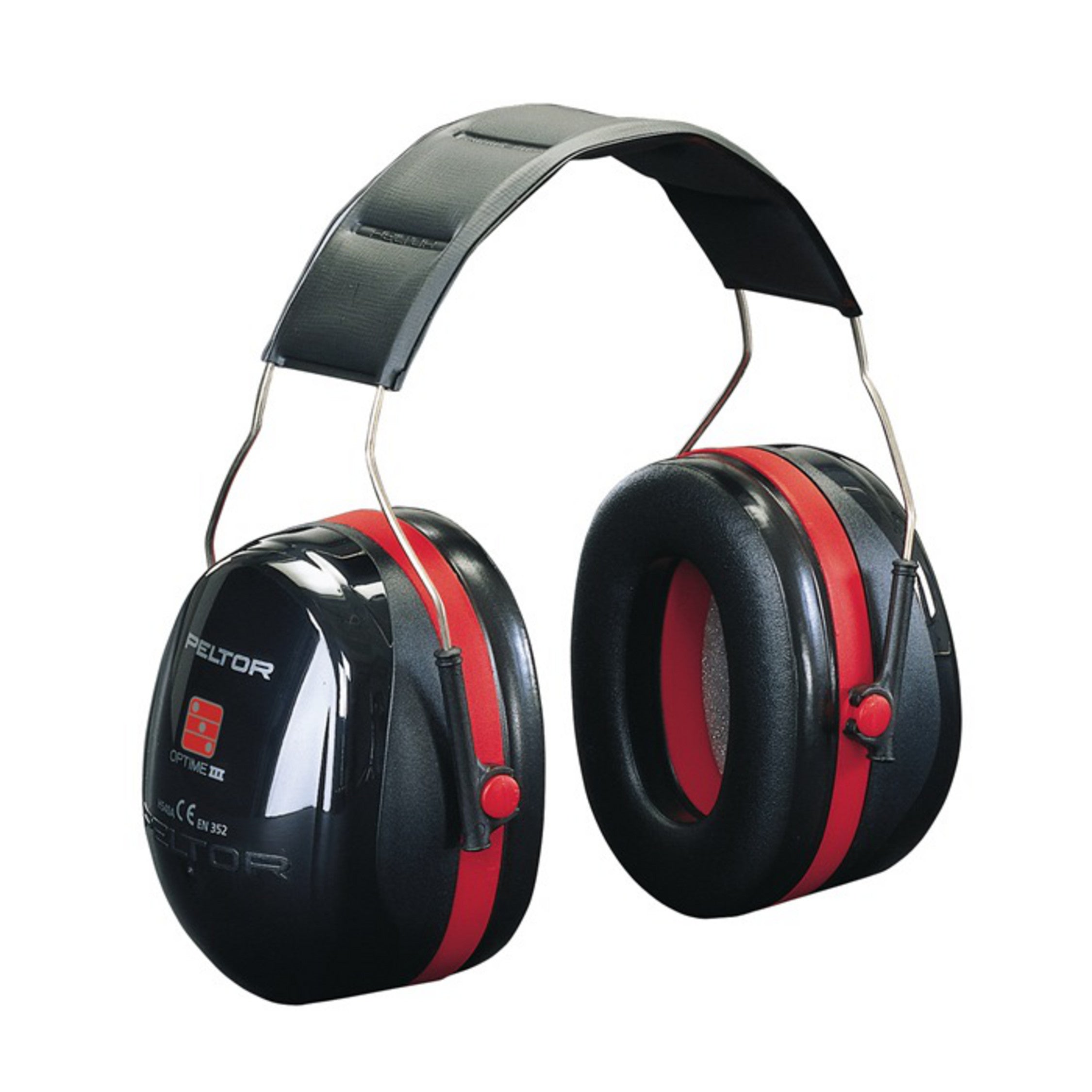 3M Peltor Optime III Kapselgehörschutz – SNR 35 dB – schwarz/rot