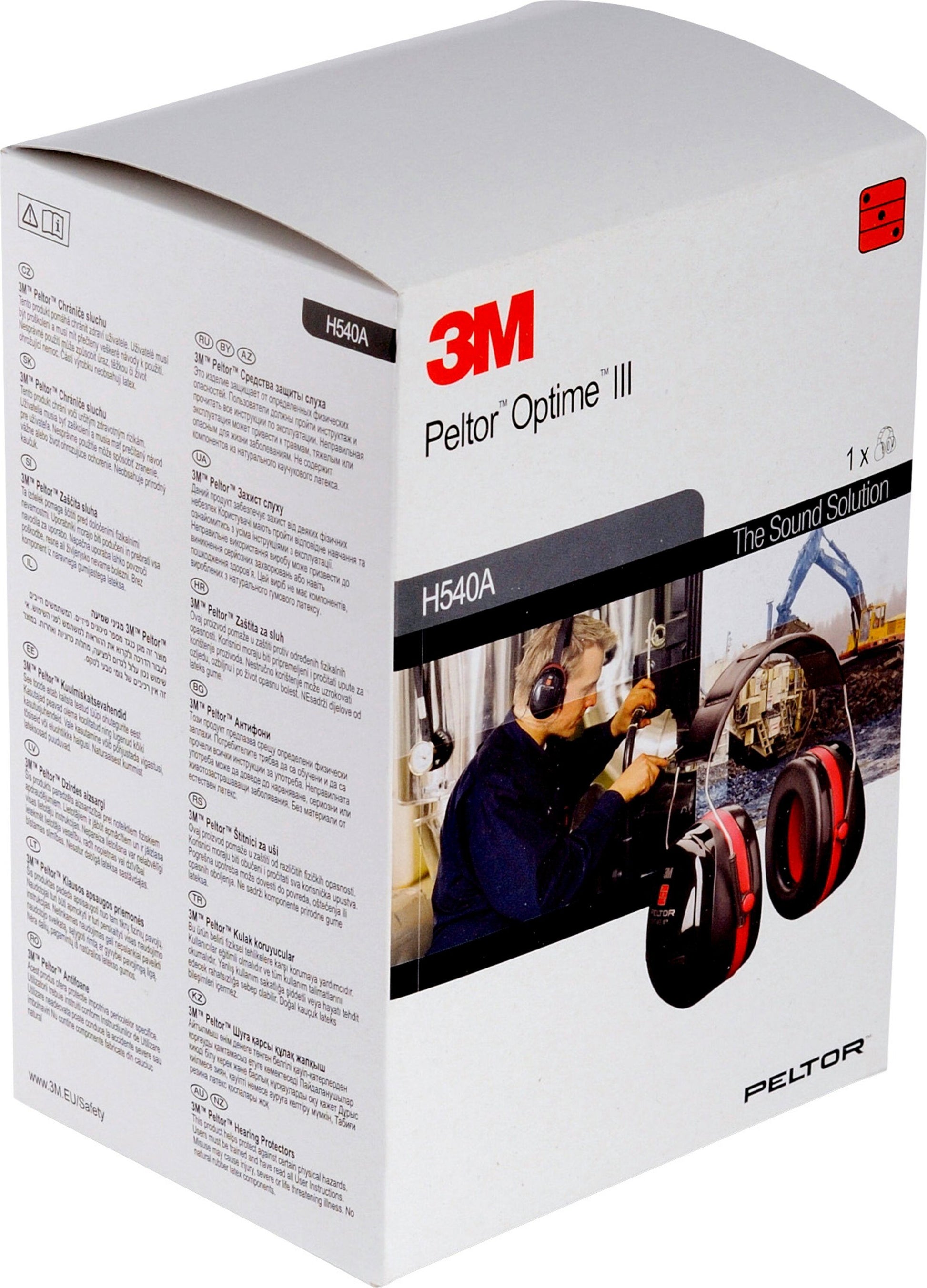 3M Peltor Optime III Kapselgehörschutz – SNR 35 dB – schwarz/rot