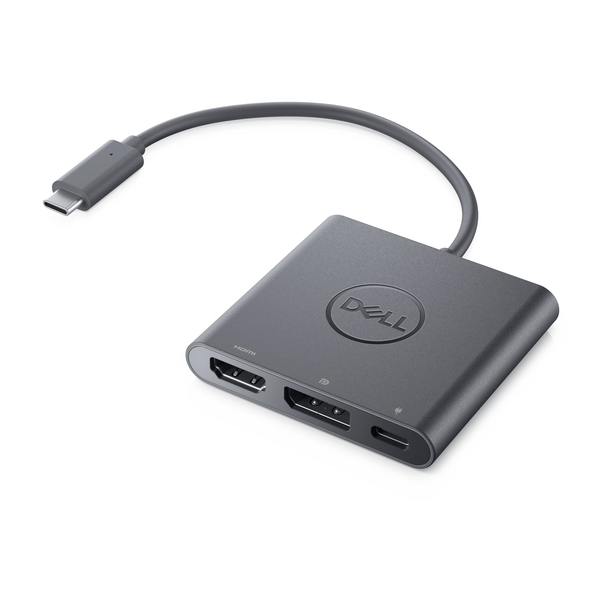 DELL 492-BCTU Adapter USB-C zu HDMI/DisplayPort – 4K, HDMI & DisplayPort, USB-C 3.2 Gen 2, für Dell