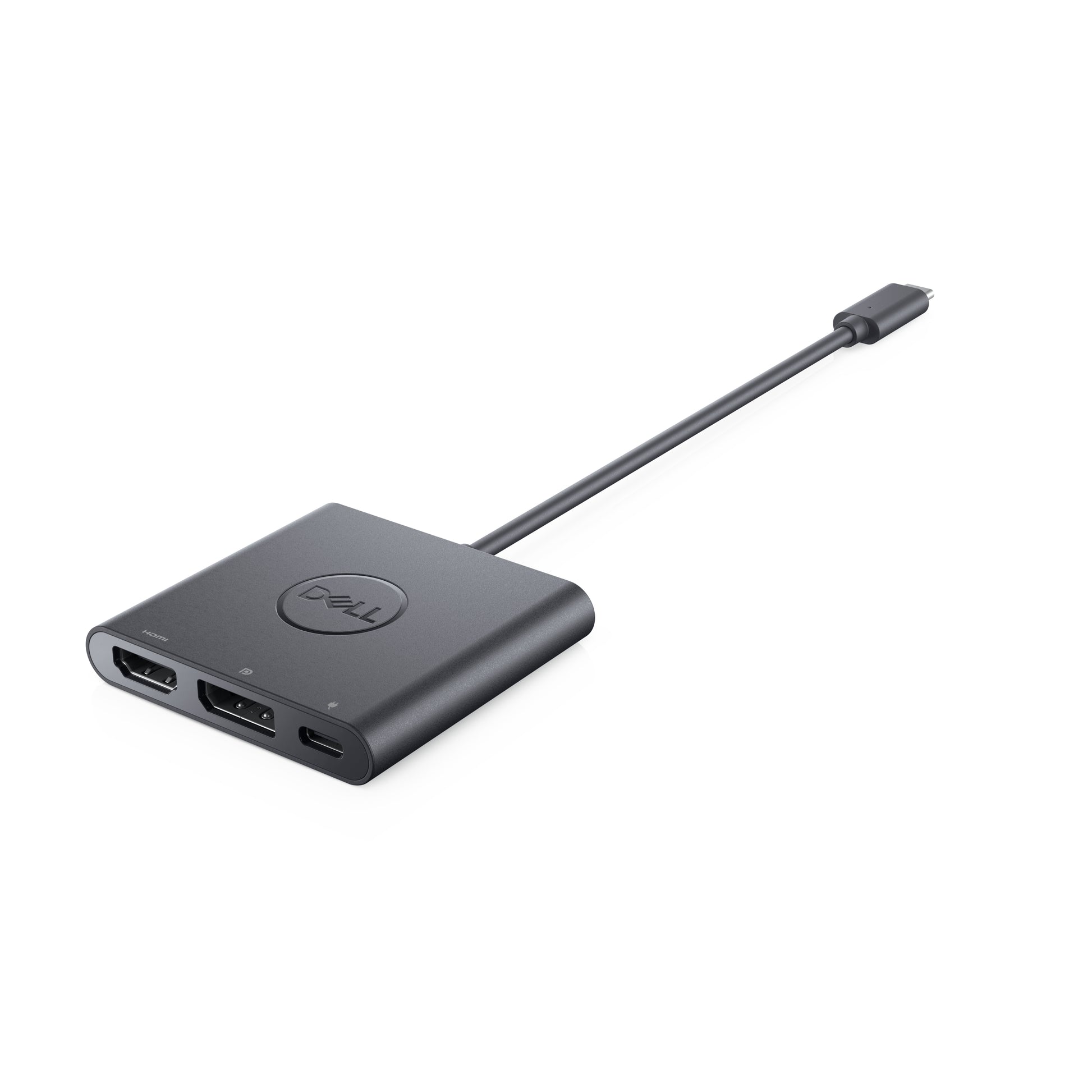 DELL 492-BCTU Adapter USB-C zu HDMI/DisplayPort – 4K, HDMI & DisplayPort, USB-C 3.2 Gen 2, für Dell