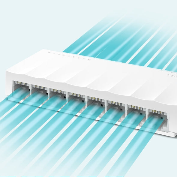 TP-Link LS1008 – Switch – 8×Fast Ethernet (10/100), Weiss