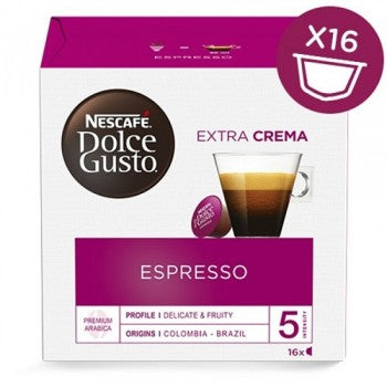 Nescafé Dolce Gusto Kaffeekapseln Espresso – für Dolce Gusto – Intensität 5 – 16 Kapseln