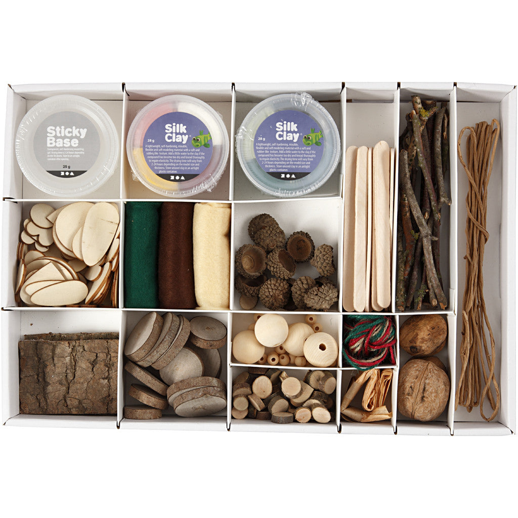 Creativ Company Kreativbox Holz (Birke) – 16-teilig
