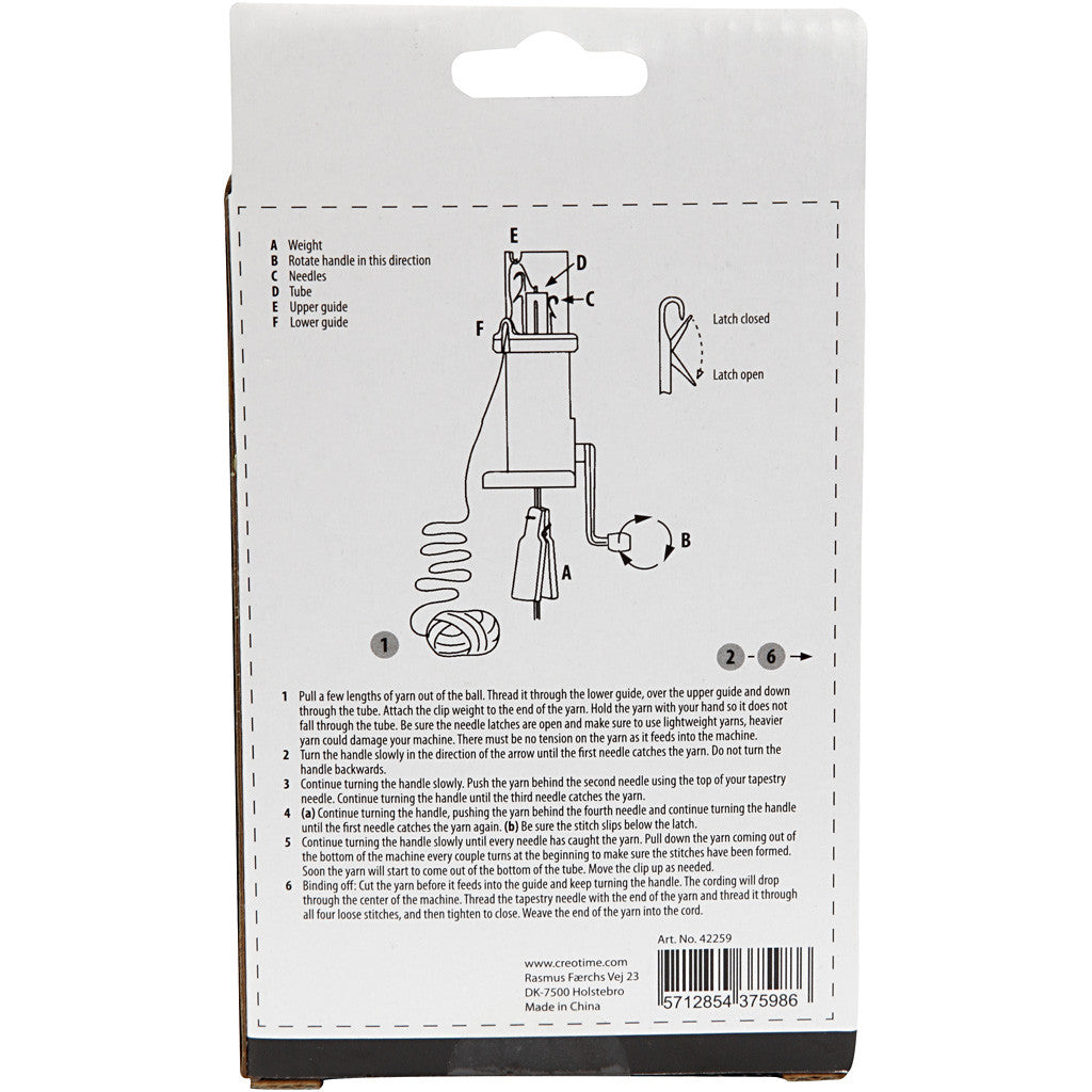 Creativ Company Strickmühle Violett – Nadeln 2,5 mm, 3,5 mm, 5,5 cm×13,5 cm, 1 Stk.