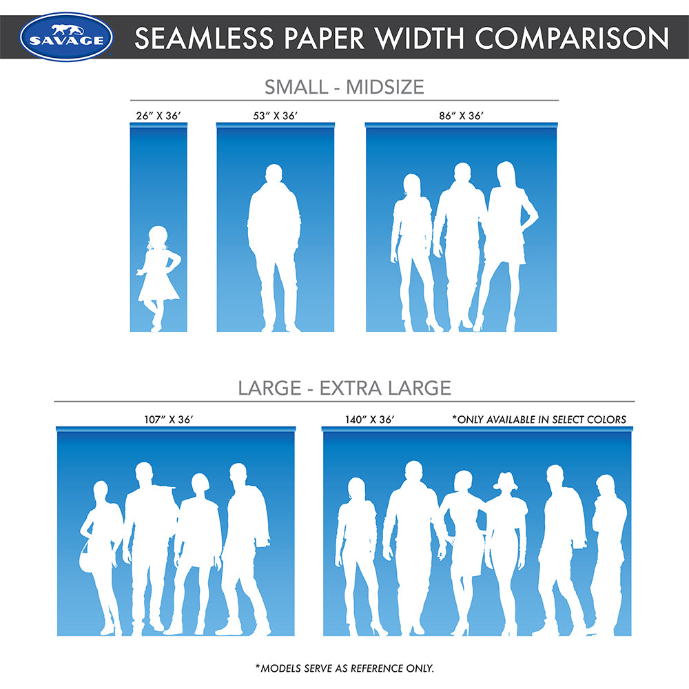Savage Universal 50-12 Hintergrundpapier – 2,72 × 11 m, 145 g – Weiss