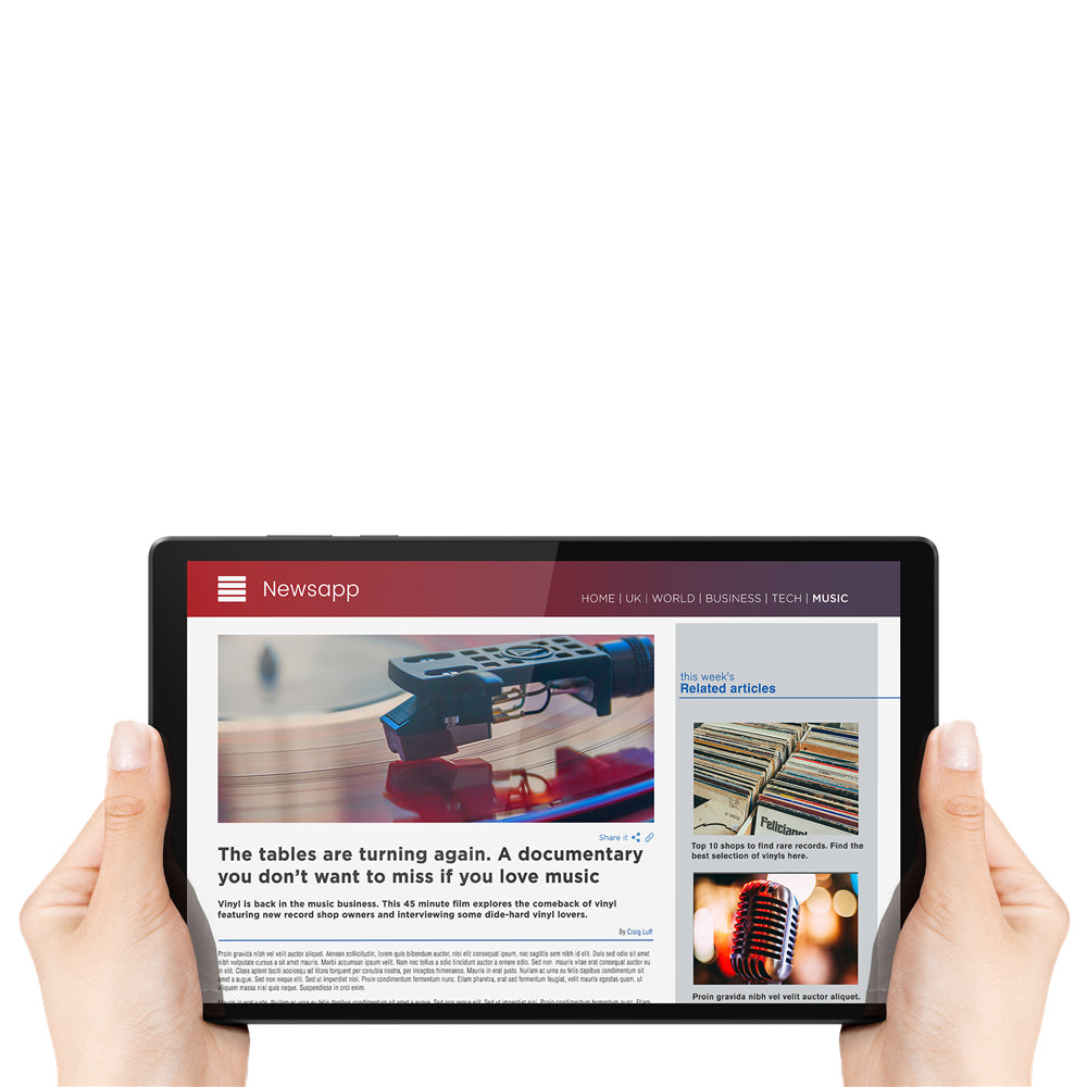 Lenovo Tab M10 – 10,1", 32 GB, 2 GB RAM, LTE, Grau
