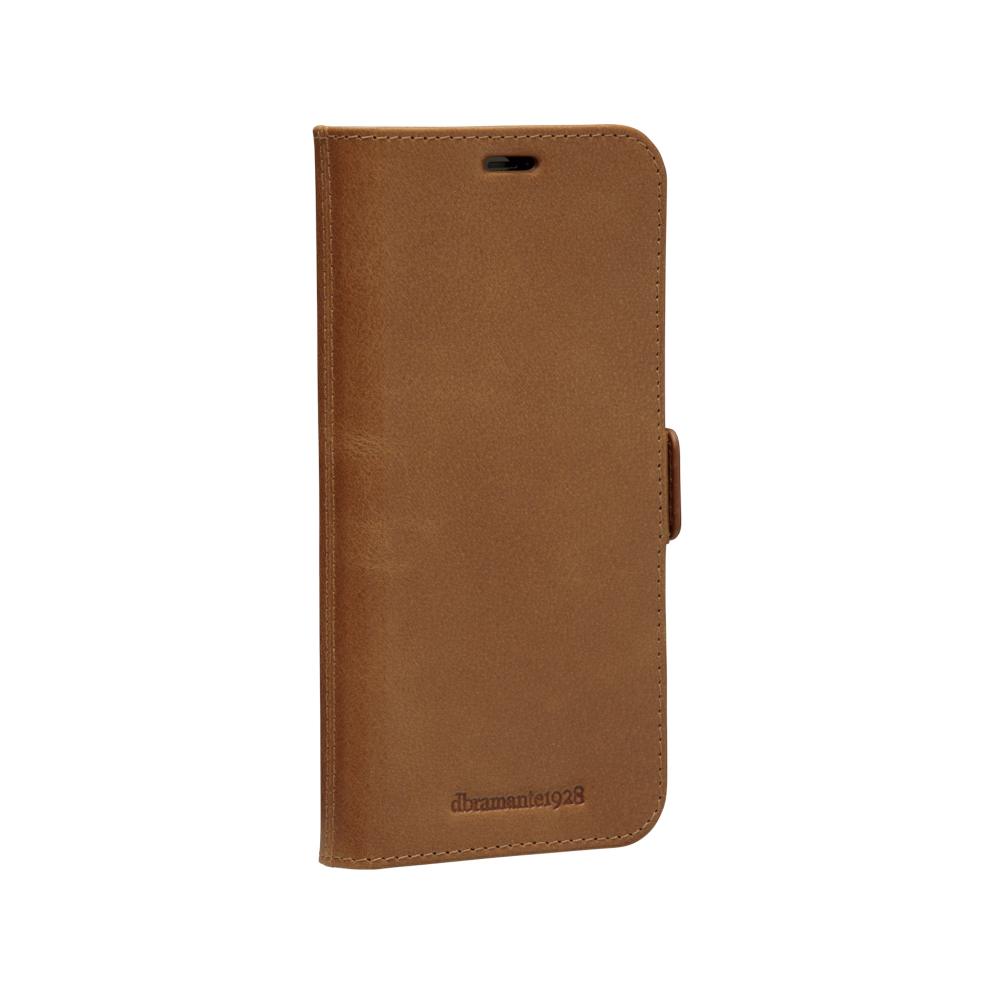 dbramante1928 Lynge Wallethülle – für Apple iPhone 12/12 Pro, 3 Kartenfächer, Leder, Beige, Magnetverschluss