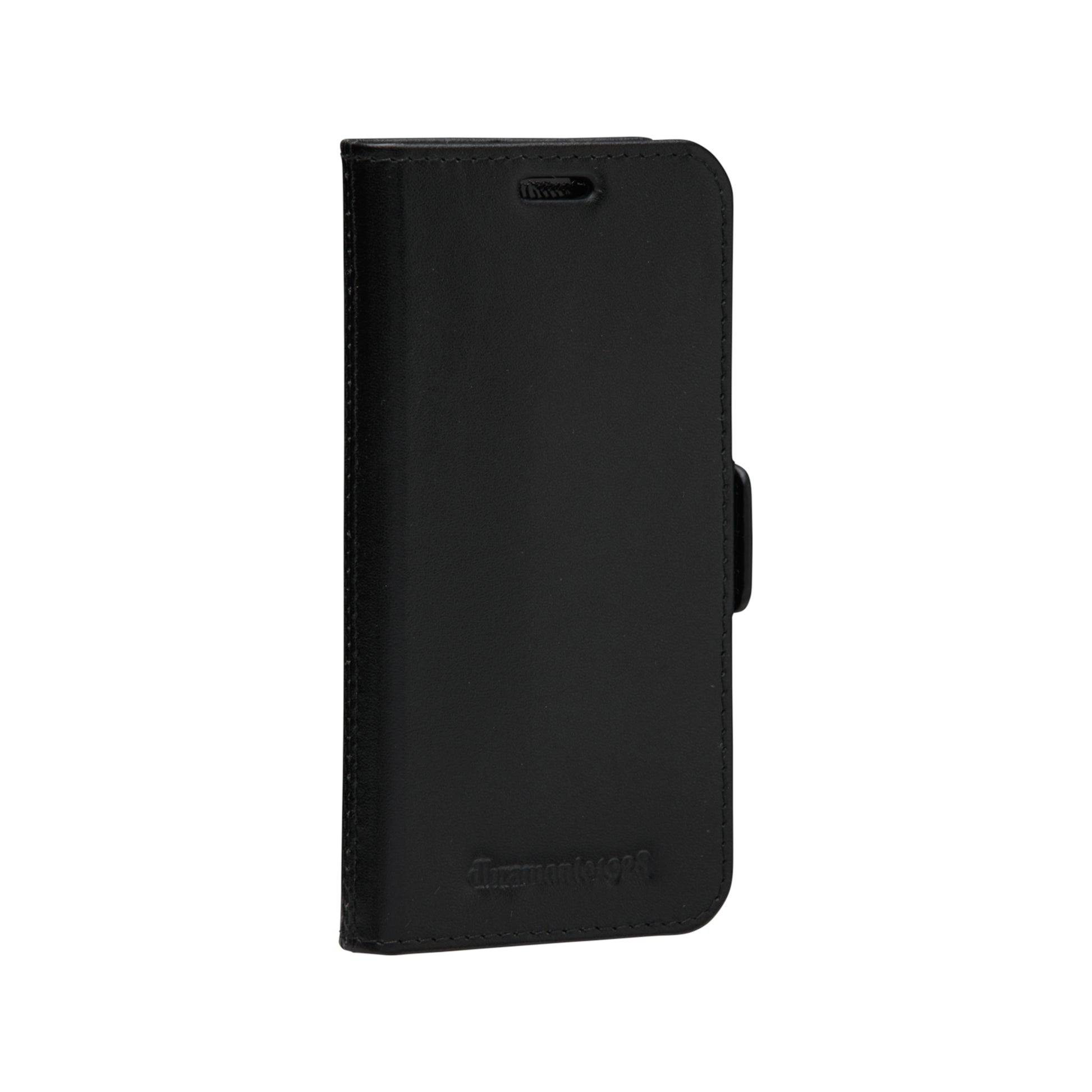 dbramante1928 Copenhagen Slim Wallethülle – für Apple iPhone 12 mini, Leder, Schwarz, Magnetverschluss