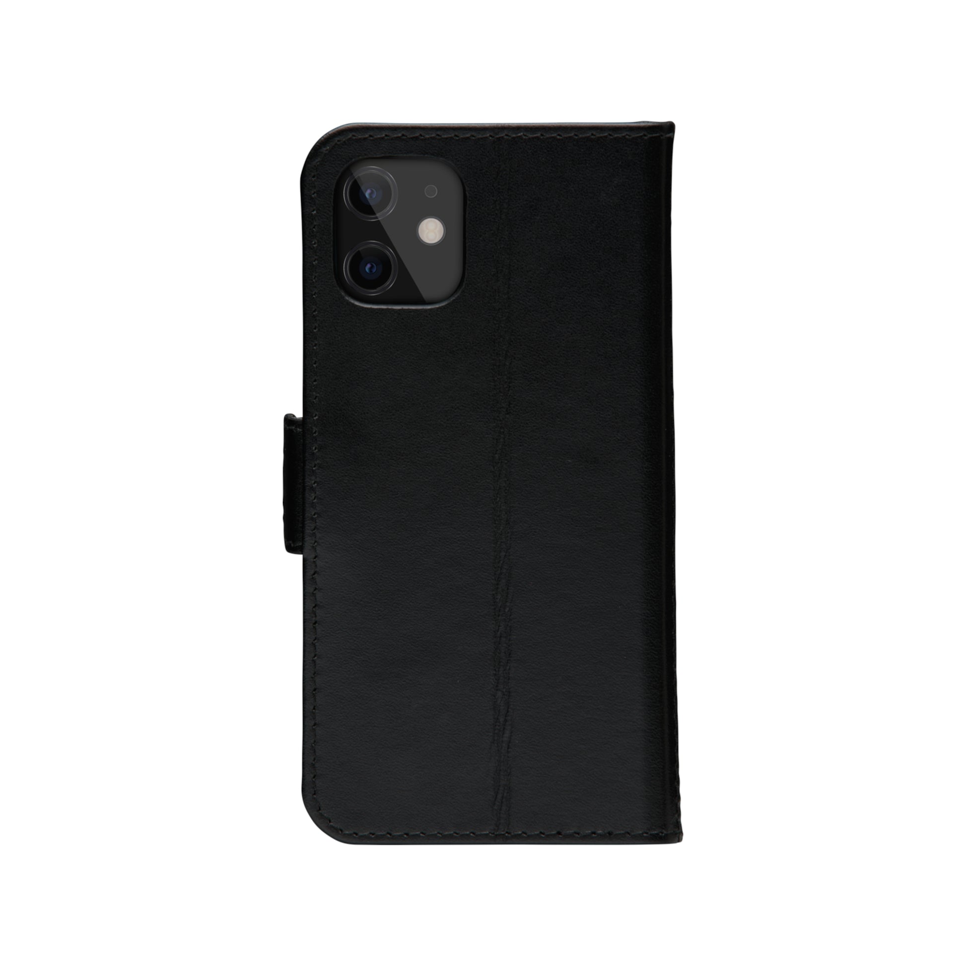 dbramante1928 Copenhagen Slim Wallethülle – für Apple iPhone 12 mini, Leder, Schwarz, Magnetverschluss