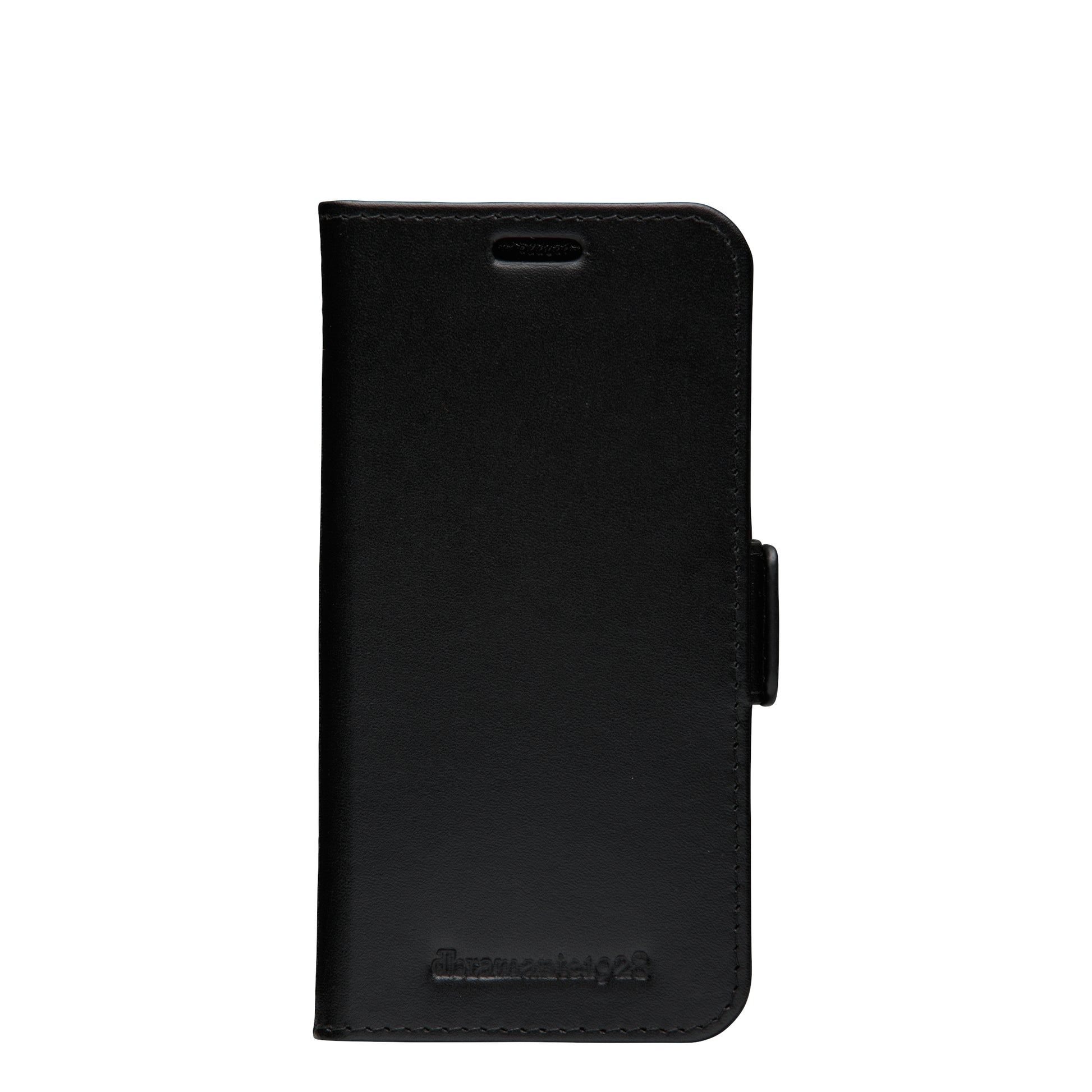 dbramante1928 Copenhagen Slim Wallethülle – für Apple iPhone 12 mini, Leder, Schwarz, Magnetverschluss