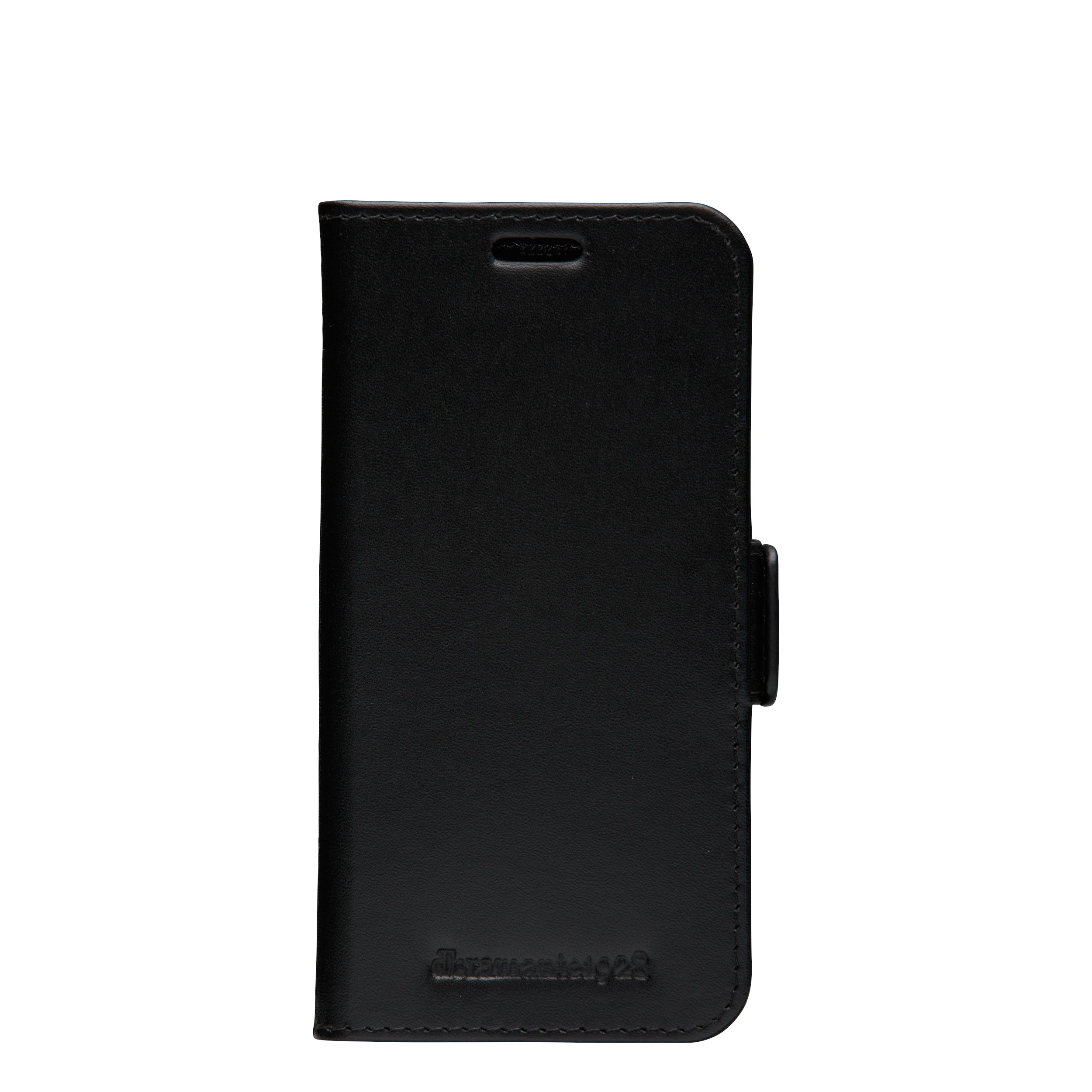 dbramante1928 Copenhagen Slim Wallethülle – für Apple iPhone 12 mini, Leder, Schwarz, Magnetverschluss