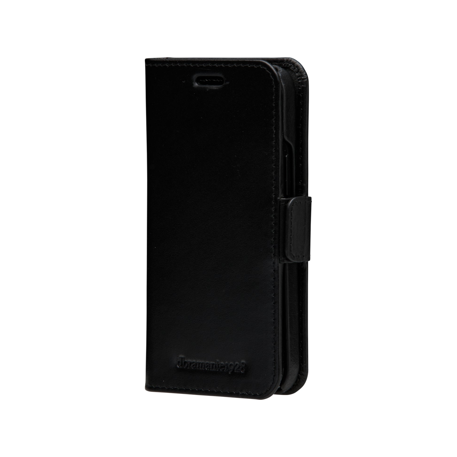 dbramante1928 Lynge Wallethülle – für Apple iPhone 12 mini, 3 Kartenfächer, Leder, schwarz