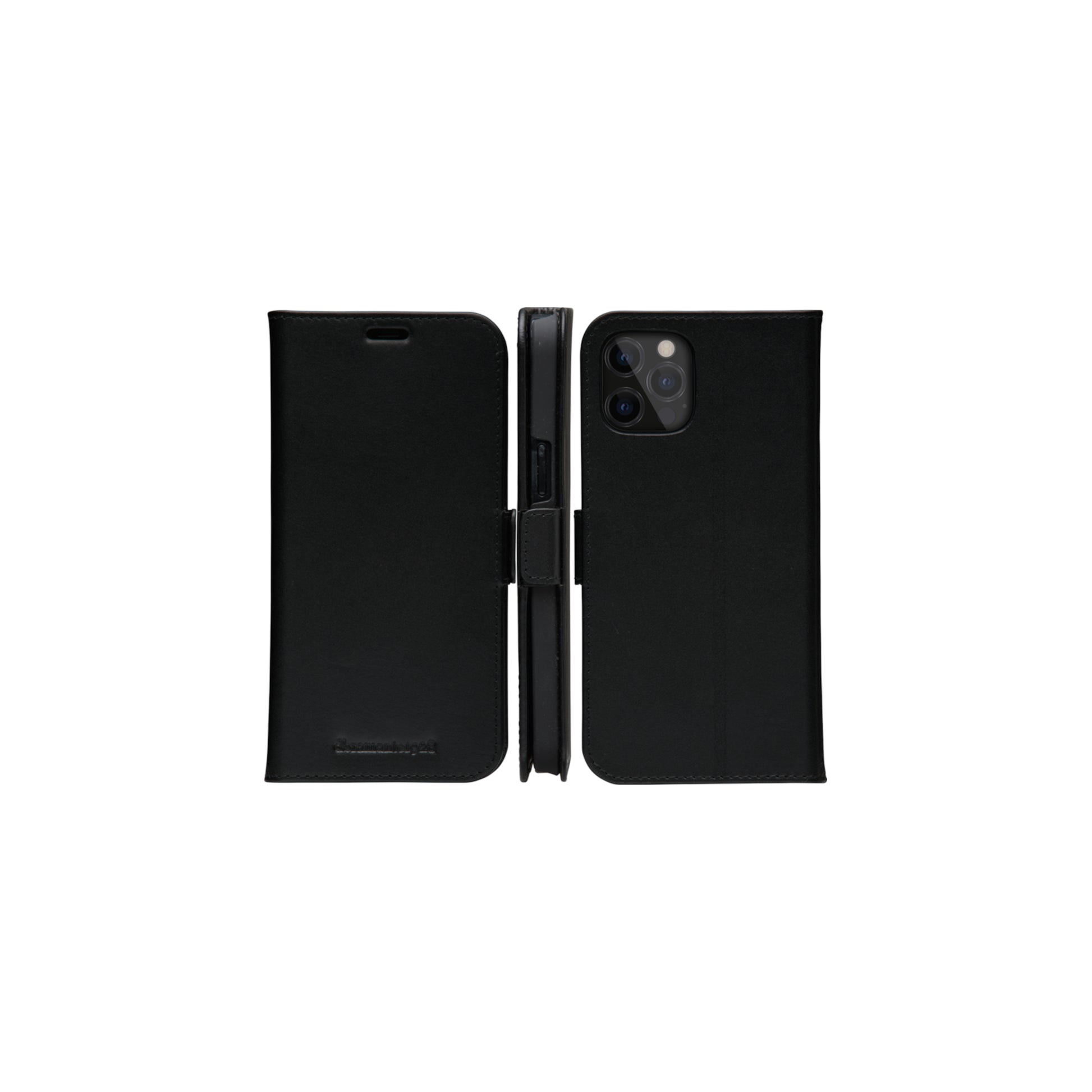 dbramante1928 Copenhagen Slim – Wallethülle – für Apple iPhone 12/12 Pro, 3 Kartenfächer, Leder, Schwarz