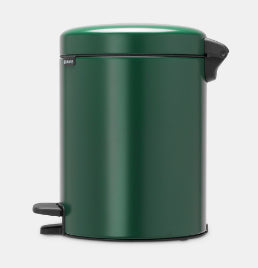 Brabantia NewIcon Treteimer – 3 l – Kunststoff, rund – dunkelgrün – Soft-Close