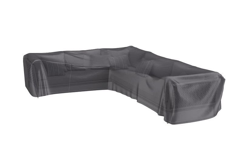 AeroCover Schutzhülle L-Form – Ripstop-Polyester – Anthrazit – Wasserfest – 3300 × 700 × 2550 mm