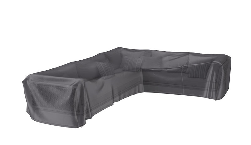 AeroCover 7947 Terrassenbankabdeckung L-Form für Lounge – Ripstop-Polyester – Anthrazit – 3300×700×2550 mm