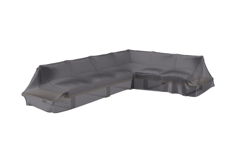 AeroCover Terrassenbankabdeckung L-Form – 255 × 325 × 70 cm, Anthrazit, Ripstop-Polyester, für Lounge