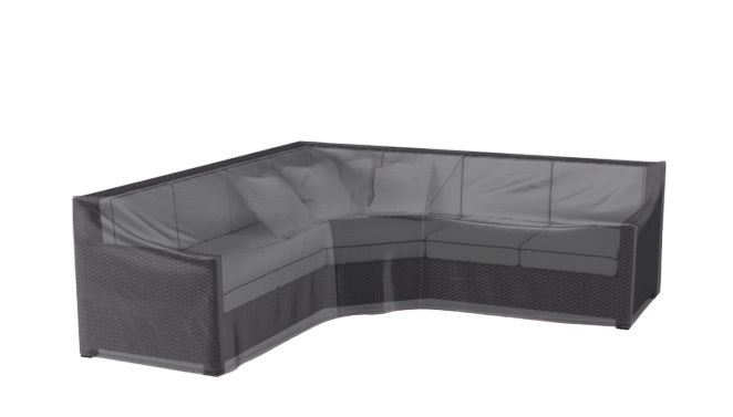 AeroCover 7955 Schutzhülle Lounge L-Form – Ripstop-Polyester – Anthrazit – für Lounge – 2550×2550×900 mm