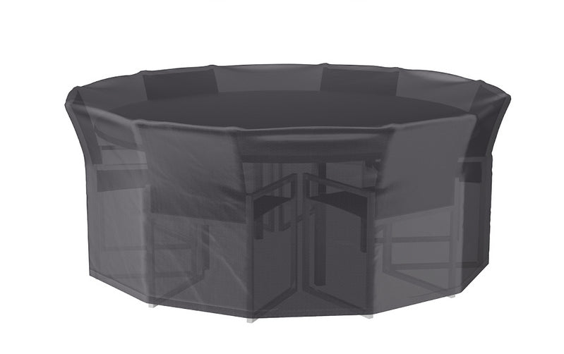 AeroCover Schutzhülle Ø 320 × H 85 cm, Anthrazit, Ripstop-Polyester, Wetterfest, Atmungsaktiv, für Sitzgruppe