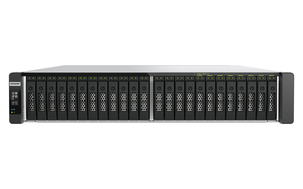 QNAP TDS-h TDS-h2489FU-R2-4314-128G Speichergerät – 1 TB, SATA, 24 Laufwerksschächte