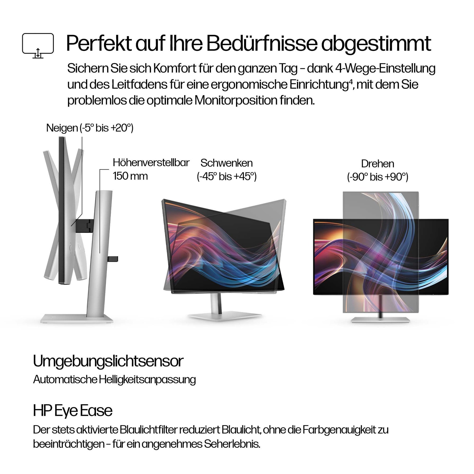 HP Series 7 Pro 27 (727Pk) – Monitor, 27", 3840 × 2160 (UHD 4K), Thunderbolt 4, Schwarz