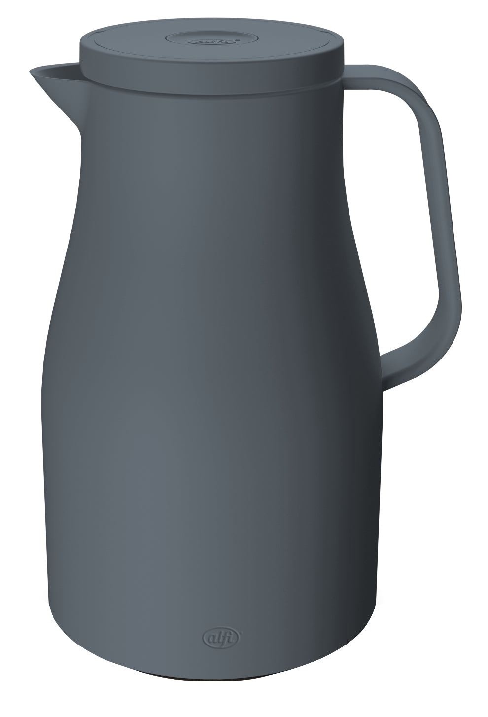 Alfi Neo Thermoskanne 1 l – doppelwandig 12 h heiss/24 h kalt, Metall, Dunkelgrau