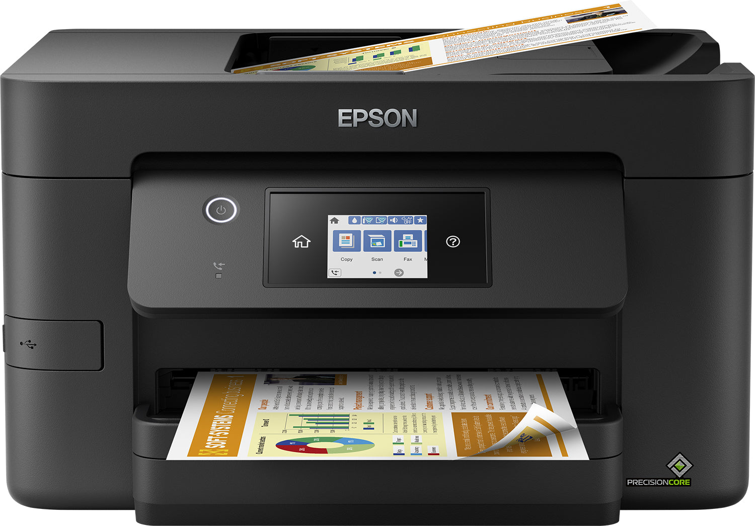 Epson WorkForce WF-3820DWF – Farbiges Tintenstrahl-MFP A4, 4-in-1 – USB/LAN/WLAN – Duplex, ADF – 21 S/W-Seiten pro Minute