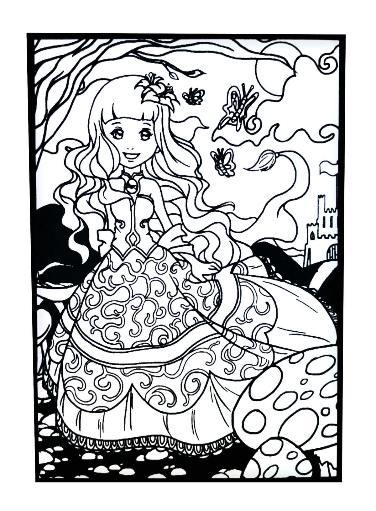 Tataruga Samtbild (Prinzessin) Malkarten – A4 – mit Samtoberfläche – für Filzstifte, Buntstifte & Aquarell
