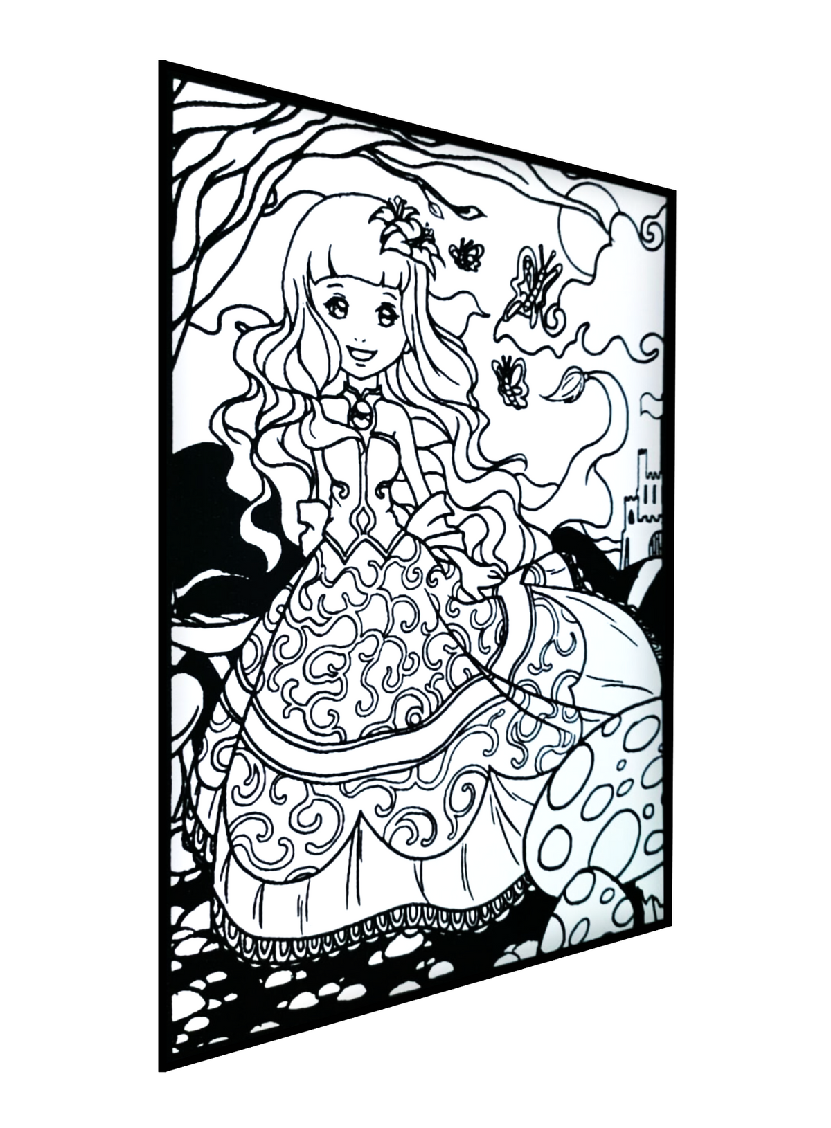 Tataruga Samtbild (Prinzessin) Malkarten – A4 – mit Samtoberfläche – für Filzstifte, Buntstifte & Aquarell
