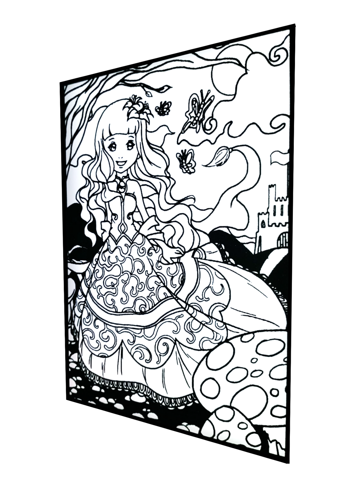 Tataruga Samtbild (Prinzessin) Malkarten – A4 – mit Samtoberfläche – für Filzstifte, Buntstifte & Aquarell