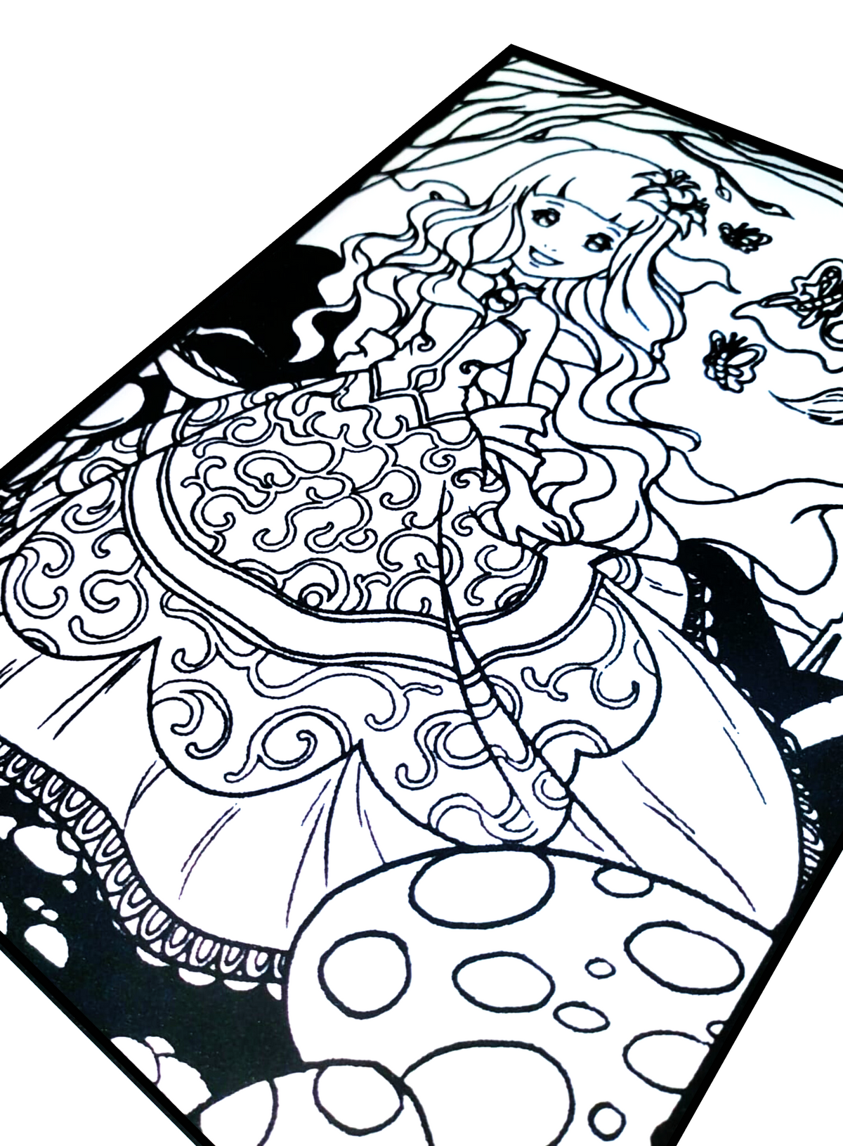 Tataruga Samtbild (Prinzessin) Malkarten – A4 – mit Samtoberfläche – für Filzstifte, Buntstifte & Aquarell