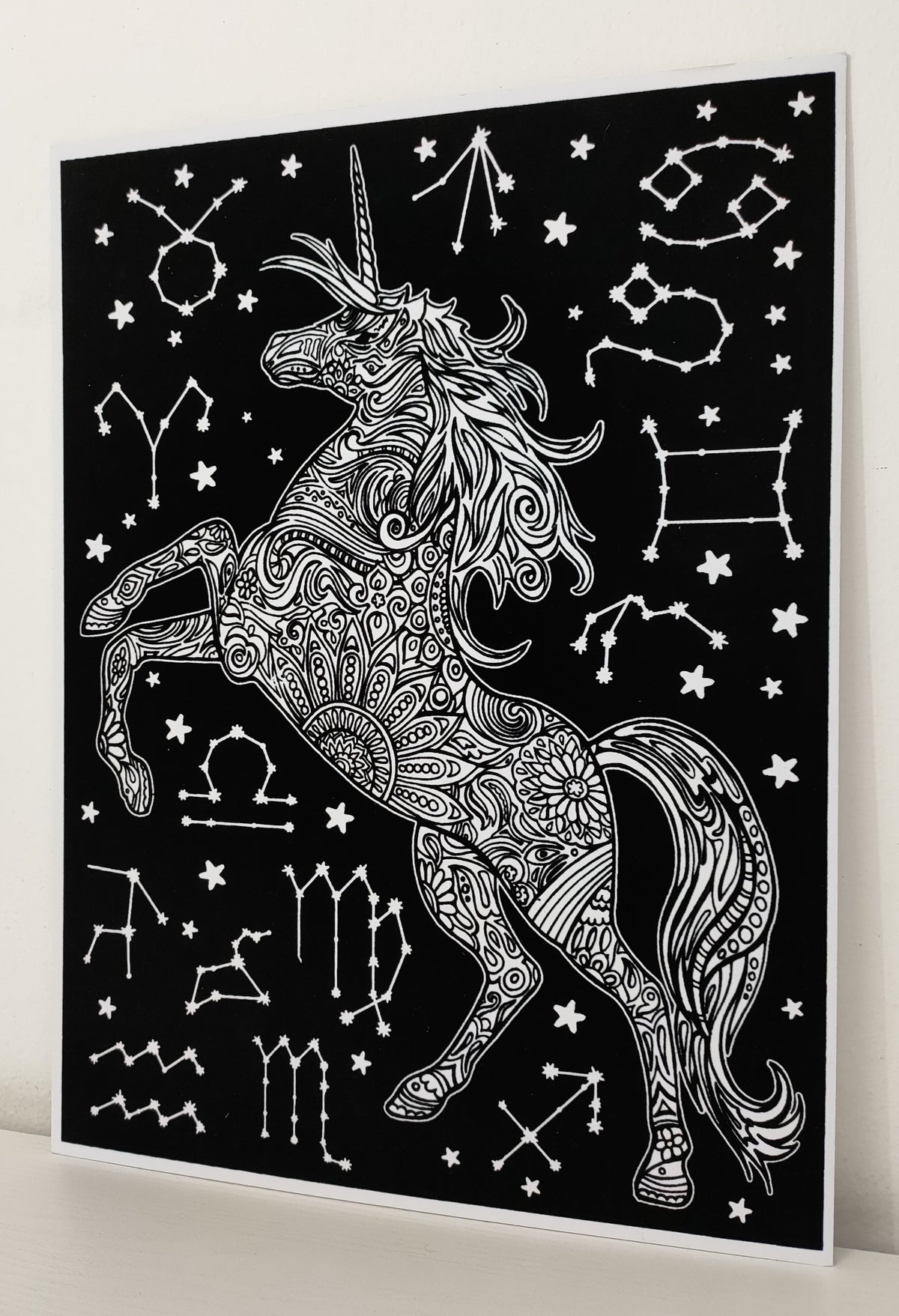 Tataruga Samtbild zum Ausmalen – 35 × 47,5 cm – mit Samt, für Marker, Farbstifte & Aquarell
