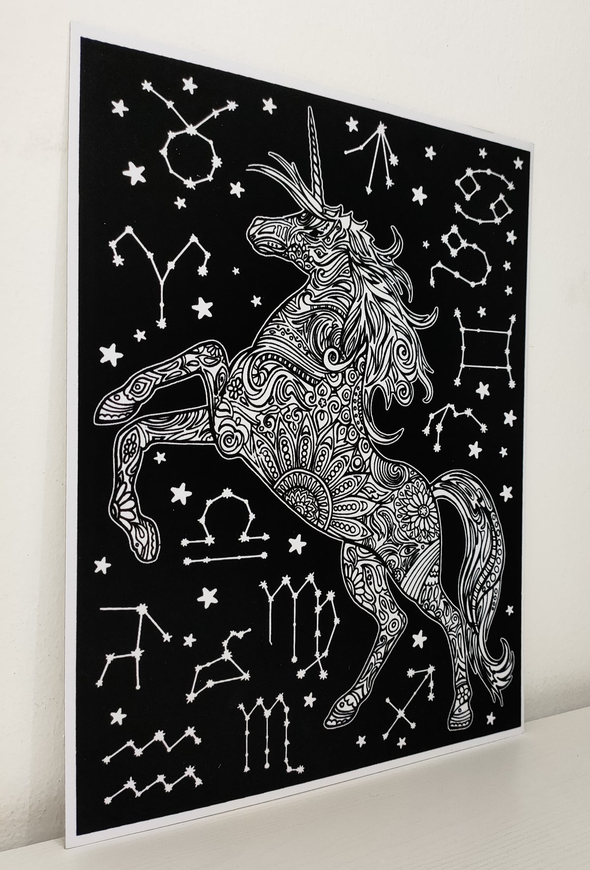 Tataruga Samtbild zum Ausmalen – 35 × 47,5 cm – mit Samt, für Marker, Farbstifte & Aquarell