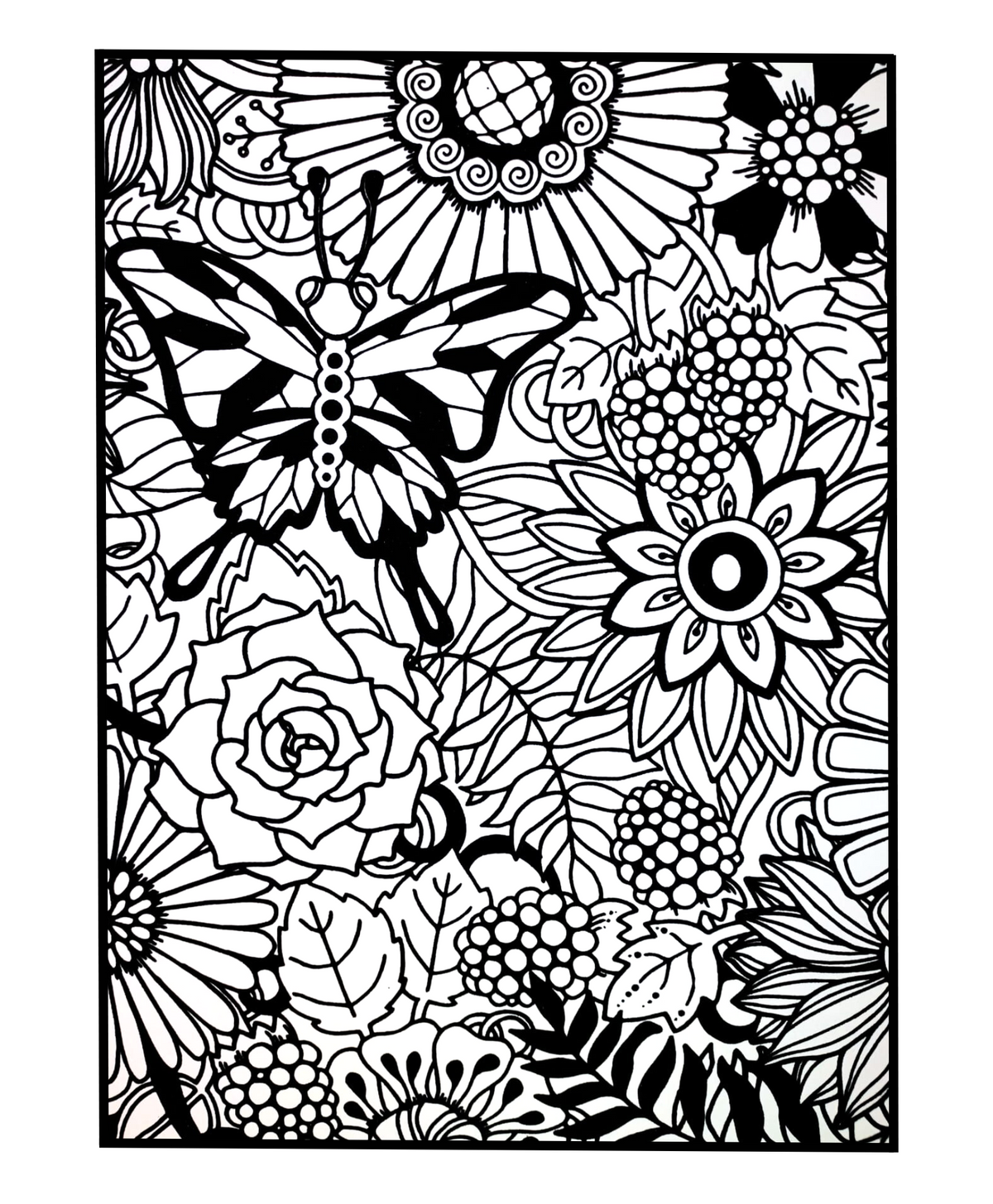 Tataruga Samtbild zum Ausmalen – 35 × 47,5 cm – für Filzstifte, Buntstifte & Aquarell – mit Samtflächen