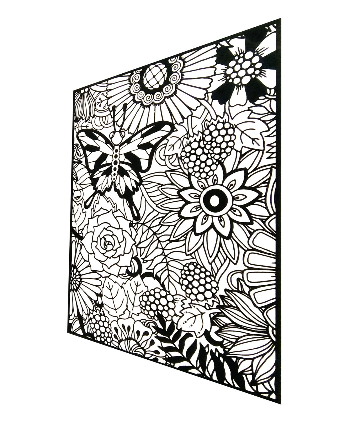 Tataruga Samtbild zum Ausmalen – 35 × 47,5 cm – für Filzstifte, Buntstifte & Aquarell – mit Samtflächen