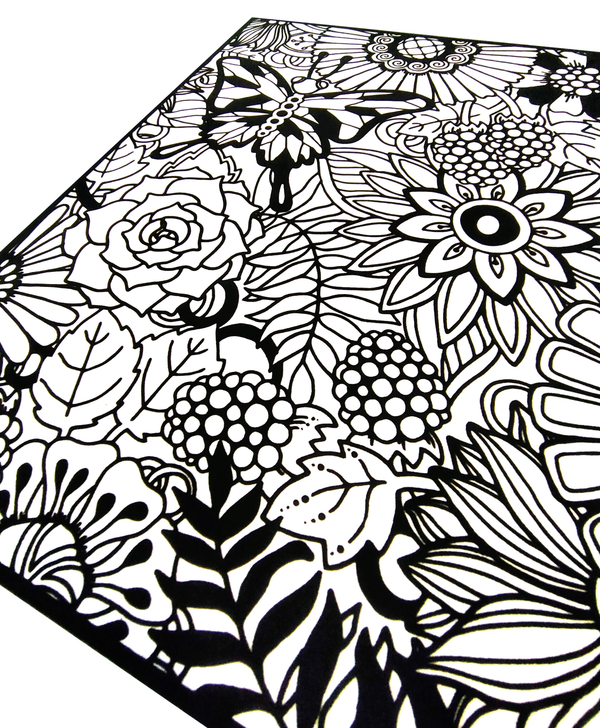 Tataruga Samtbild zum Ausmalen – 35 × 47,5 cm – für Filzstifte, Buntstifte & Aquarell – mit Samtflächen