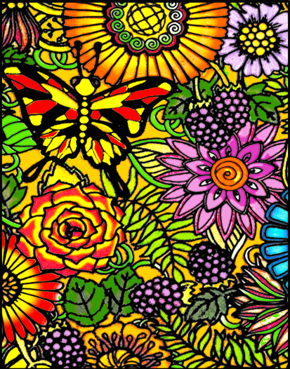 Tataruga Samtbild zum Ausmalen – 35 × 47,5 cm – für Filzstifte, Buntstifte & Aquarell – mit Samtflächen