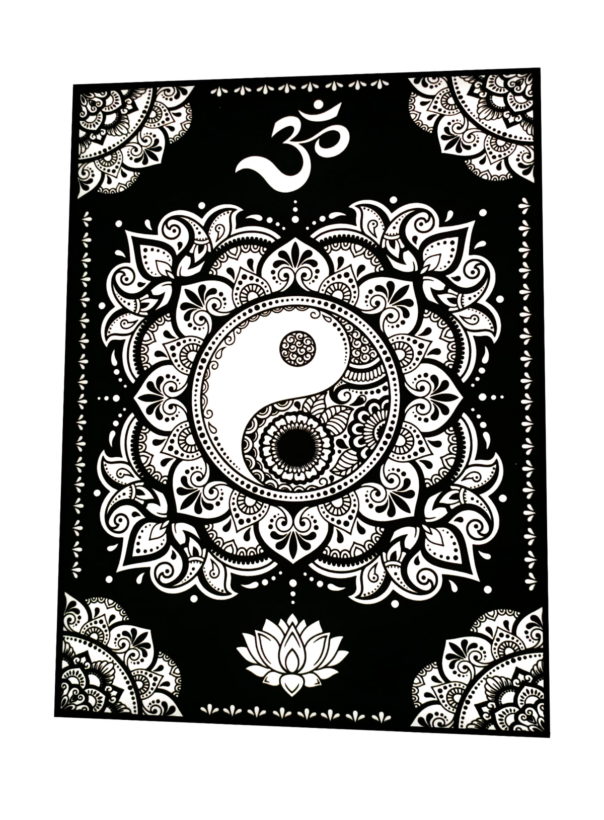 Tataruga Samtbild zum Ausmalen Mandala Yin Yang – A3 – für Marker, Farbstifte & Aquarell