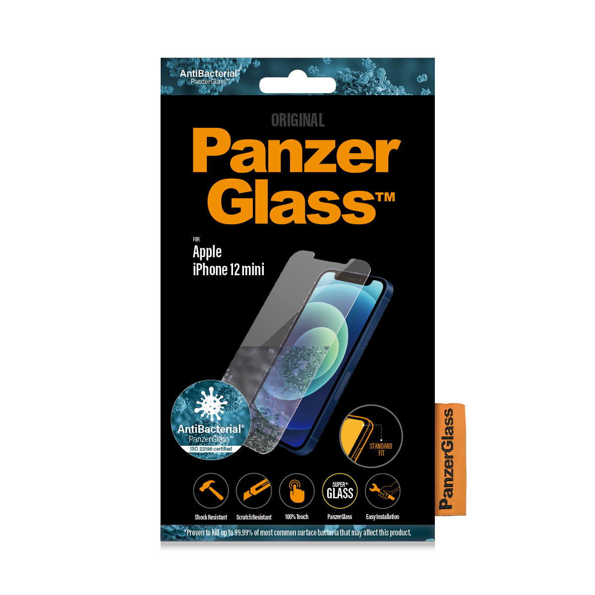 PanzerGlass Displayschutzglas – für Apple iPhone 12 mini, Hartglas, Transparent