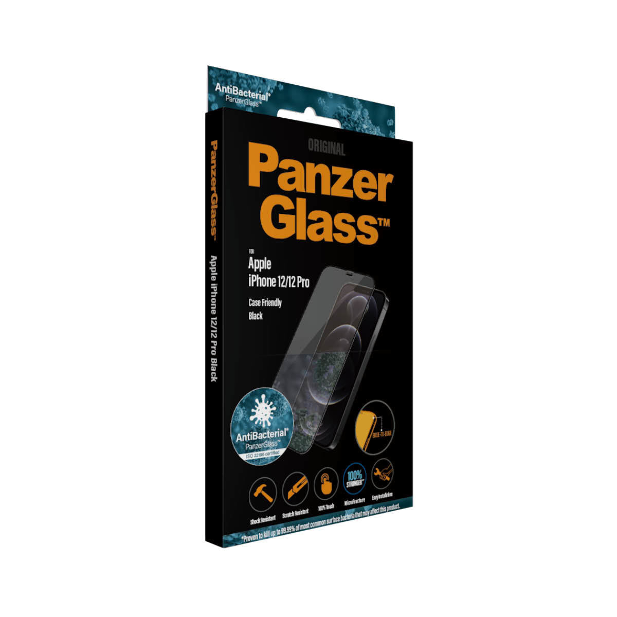 PanzerGlass Displayschutzglas – für Apple iPhone 12/12 Pro, Hartglas, Transparent – 1er-Pack