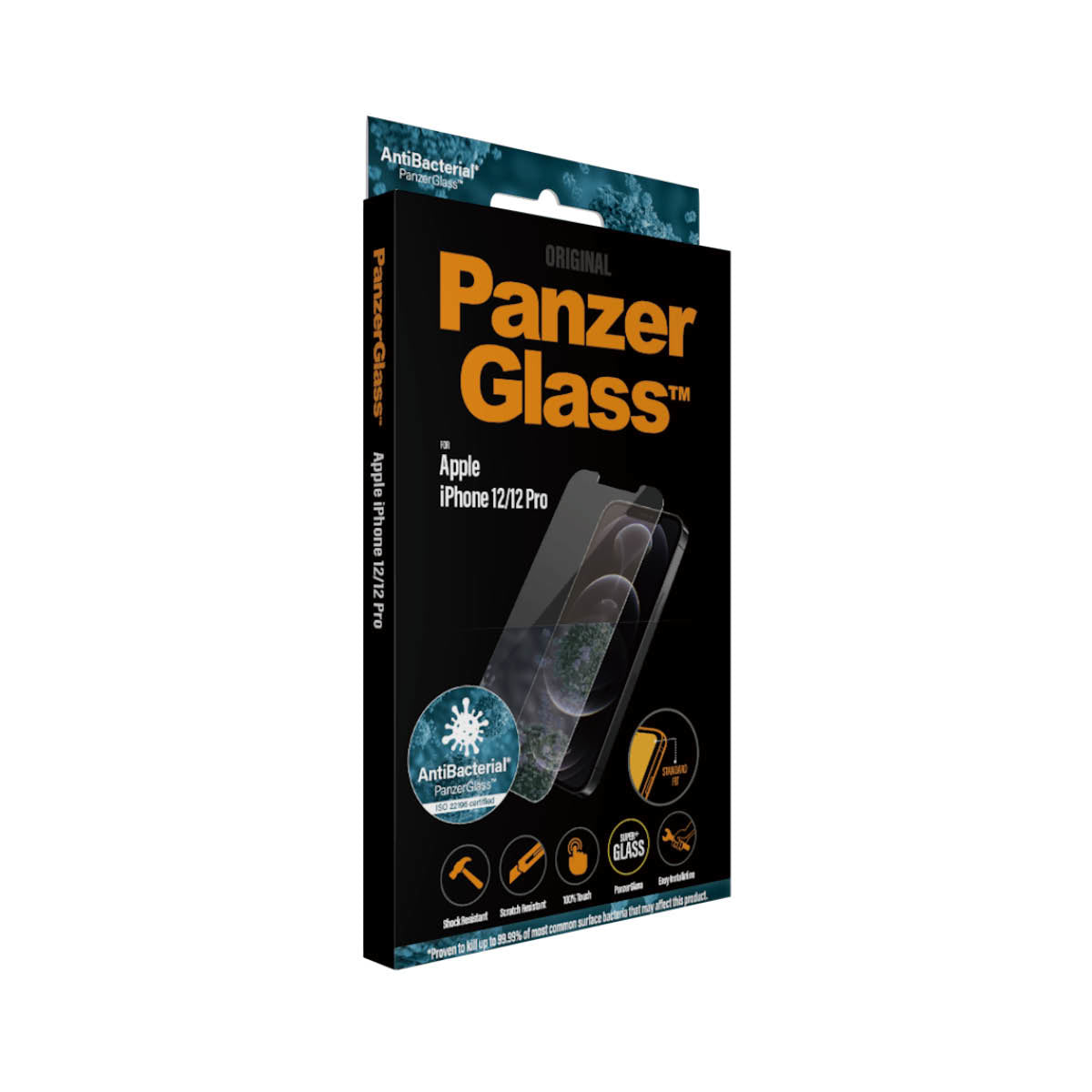 PanzerGlass Displayschutzglas – für Apple iPhone 12/12 Pro, Hartglas, Transparent