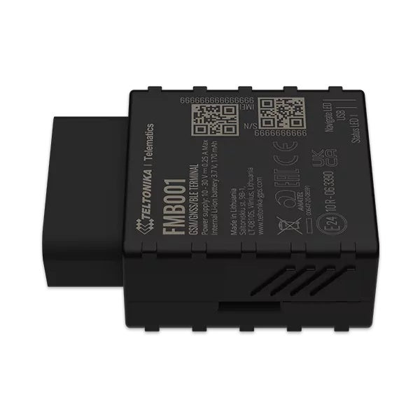 Teltonika FMB001 – 2G Tracker, Single SIM, Akku 170 mAh, Mikro-USB, IP41, Schwarz