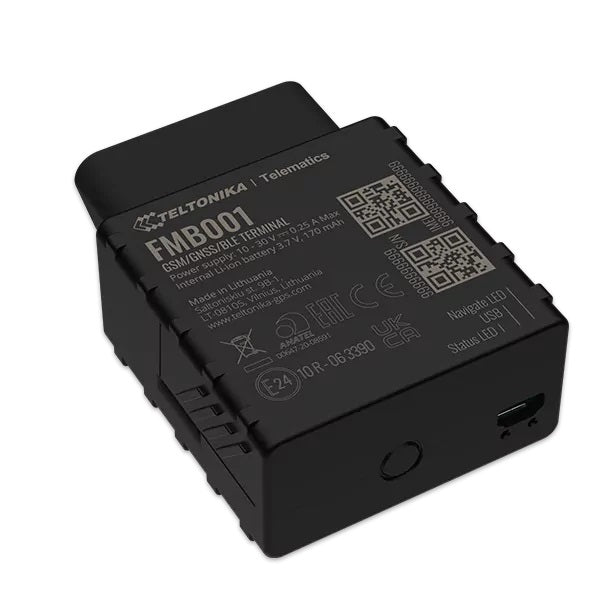 Teltonika FMB001 – 2G Tracker, Single SIM, Akku 170 mAh, Mikro-USB, IP41, Schwarz