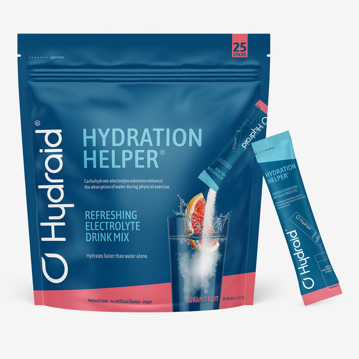Hydraid Elektrolyt-Sportgetränkepulver Grapefruit – vegan – 25×12,9 g
