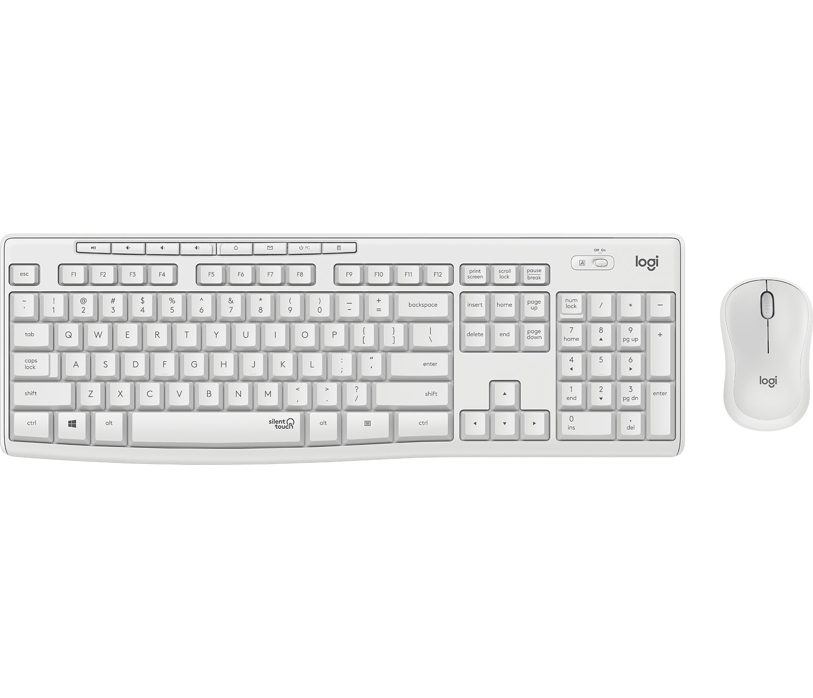 Logitech MK295 – Tastatur, kabellos, DE-Layout (DE), Weiss